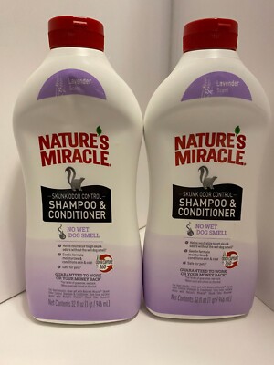 Nature's Miracle /Skunk Odor Control/ Lavender Shampoo/Conditioner/  32oz  / 2pk