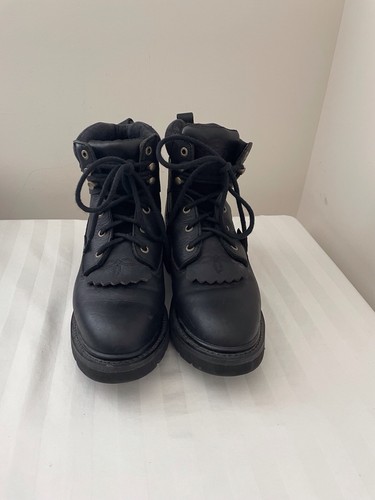 Justin Stiefel Damen 7 M Schnürstiefel schwarz Style WKL749 - Bild 2 von 10