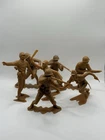 Louis Marx 6" Lot Of 7 Japanese Infantry WW2 Vintage Plastic Toy Soldiers 1963