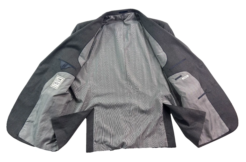 Jos A Bank 52R 45x30 2pc Pant Suit 100% Flannel Wool Single Pleat 1905 Tailored - Image 4 of 4