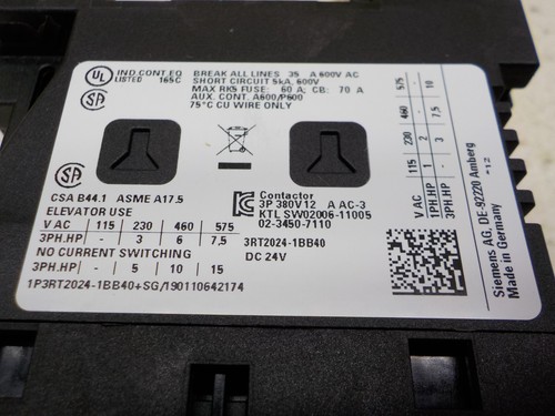 Siemens 3RT2024-1BB40, Contactor, 3RT20241BB40, - Picture 11 of 13
