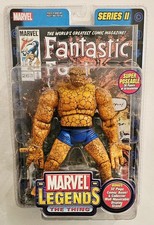 2002 TOY BIZ MARVEL LEGENDS SERIES II 2 THE THING with COMIC BOOK & WALL DISPLAY