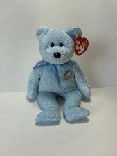 TY Beanie Baby - DECADE the Bear (Light Blue Version) (8.5 inch) - MWMTs