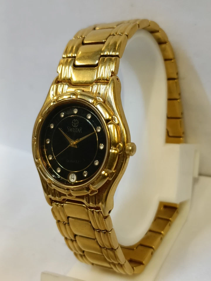 SWISTAR КВАРЦ ЧЕРНЫЙ ЦИФЕРБЛАТ УНИСЕКС ВЗРОСЛЫХ РАБОЧЕЕ СОСТОЯНИЕ - Изображение 4 из 4