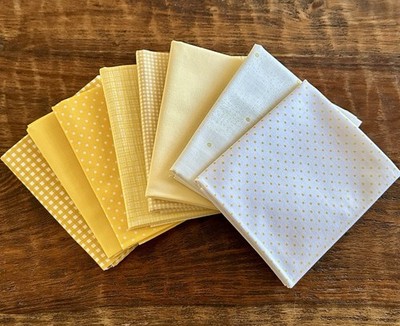8 Fat Quarters Bundle Riley Blake Basics Yellow Quilt Cotton