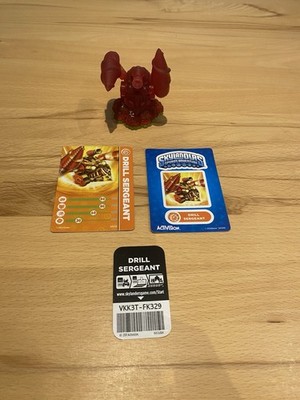 Skylanders Spyros Adventure Drill Sergeant Rot  mit Karte und Aufkleber