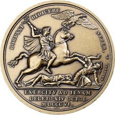 [#399294] France, Medal, Napoléon Ier, Bataille d'Iena, Bronze, Denon, Restrike,