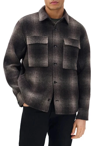 Rag & Bone Brown Austin Wool Shirt Jacket MSRP $548 - product listing photo