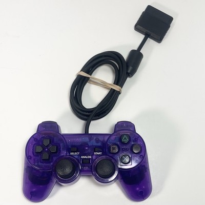PlayStation 2 PS2 & PS1 Controller - Purple - Aftermarket (READ)