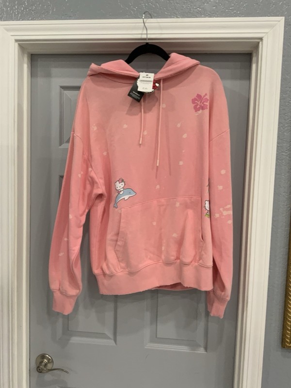 New Hello Kitty Peach  Hoodie Sweatshirt Women SIZE  Small