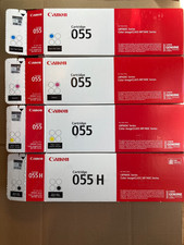 Canon 055 H Black High Yield, 055 Cyan/Magenta/Yellow Standard Yield Toner Set