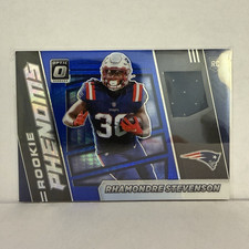 2021 Panini Donruss Optic Rookie Phenoms Prizm Mem Rhamondre Stevenson Patriots