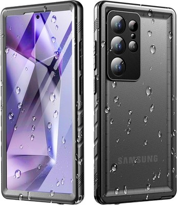 Cozycase Black Waterproof Case for Samsung Galaxy S23 Ultra - 360° Full Body Pro
