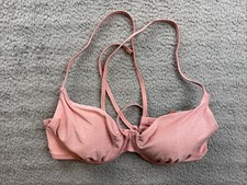 Shade  Shore Womens XL 16 Pink Sparkle Underwire Bikini Top