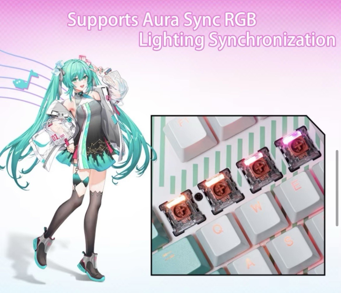Asus Tianxuan Mini Hatsune Miku TX98miku Gaming Mechanical