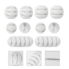  2 Set/20 Kabelhalterungen Kabelaufwickler Schreibtischkabel Organizer