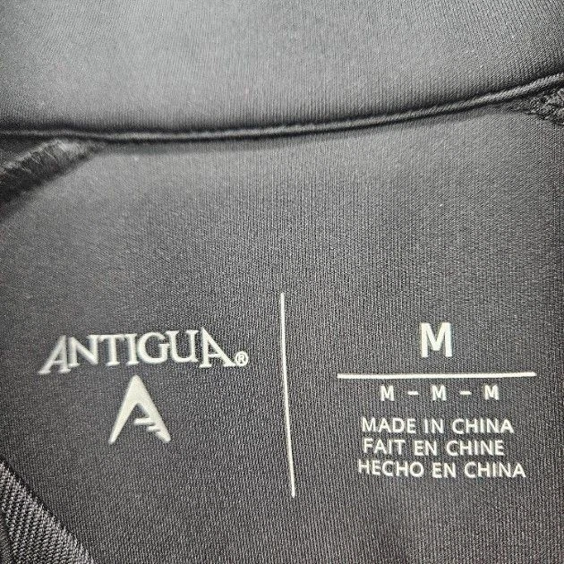 Pullover Pittsburgh Steelers Antigua para hombre mediano negro amarillo 1/4 cremallera  Foto 3 de 4