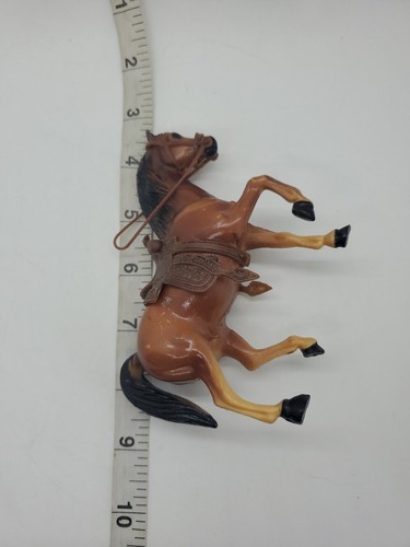 Vintage Diamond P Plastic Standing Horse W/Saddle Bridle Brown - Picture 11 of 14