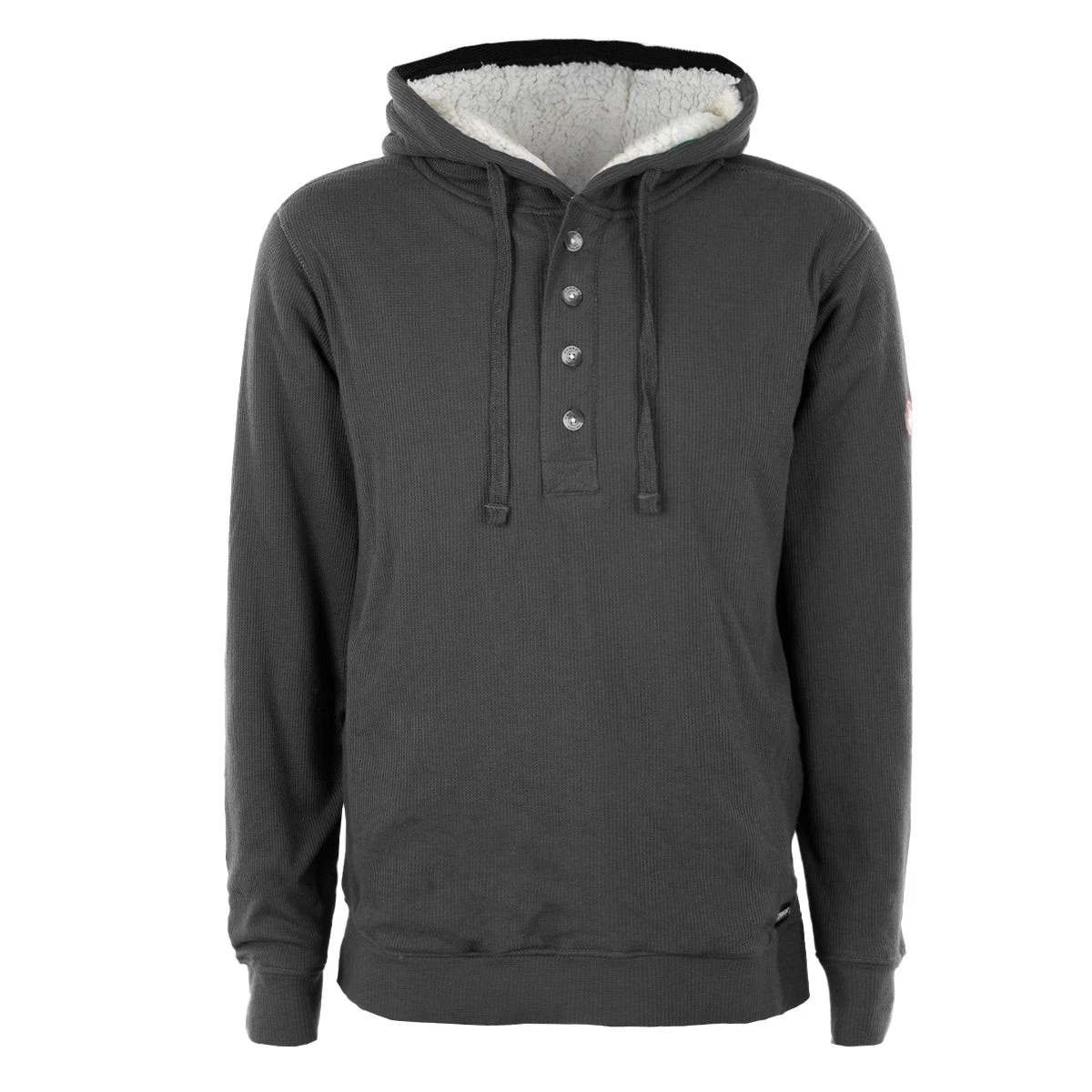 CANADA WEATHER GEAR MEN’S THERMAL HOODIE WITH SHERPA LINING, SIZE L,HEATHER GRAY