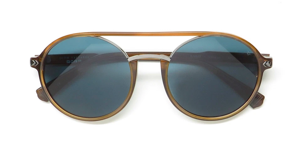 NUEVO JOHN VARVATOS SJV552 GAFAS DE SOL BORDE COMPLETO 55-20-145 MARRÓN UNISEX JAPÓN HABANA Foto 2 de 4