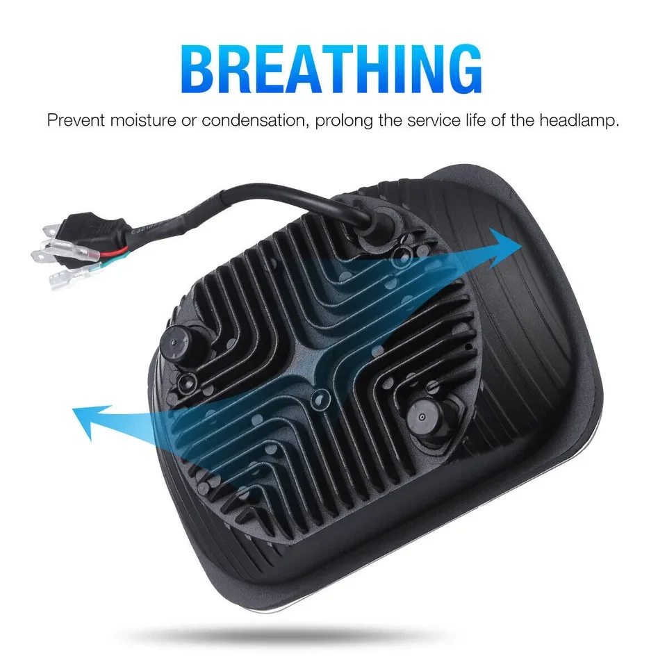 2X Se adapta a Sterling Truck LT9500 7x6" 5X7" faros LED con señales de giro DRL Foto 4 de 4