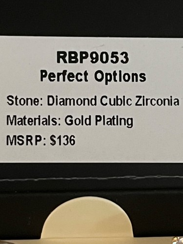 Bomb Party Simply Studs 2024 RBP9053 “Perfect Options” Diamond Cubic Gold Platin - Picture 2 of 4