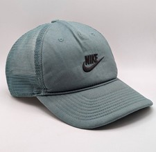 Nike Rise Structured Trucker Hat Size M/L Green Snapback Cap Unisex Foam Retro