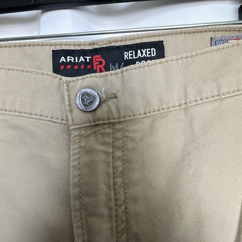 Ariat Jeans Herren FR M4 Relaxed Boot Flame Resistant Work Denim Khaki 40X30 #226 - Bild 12 von 24