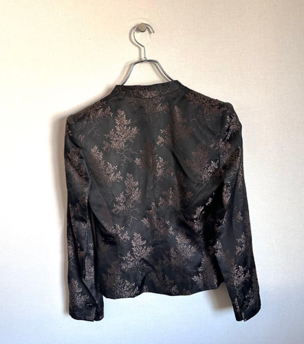 Givenchy 90s Vintage Jacquard Blazer Black Brown Rayon Size 40 Rare - 第 6/11 張圖片