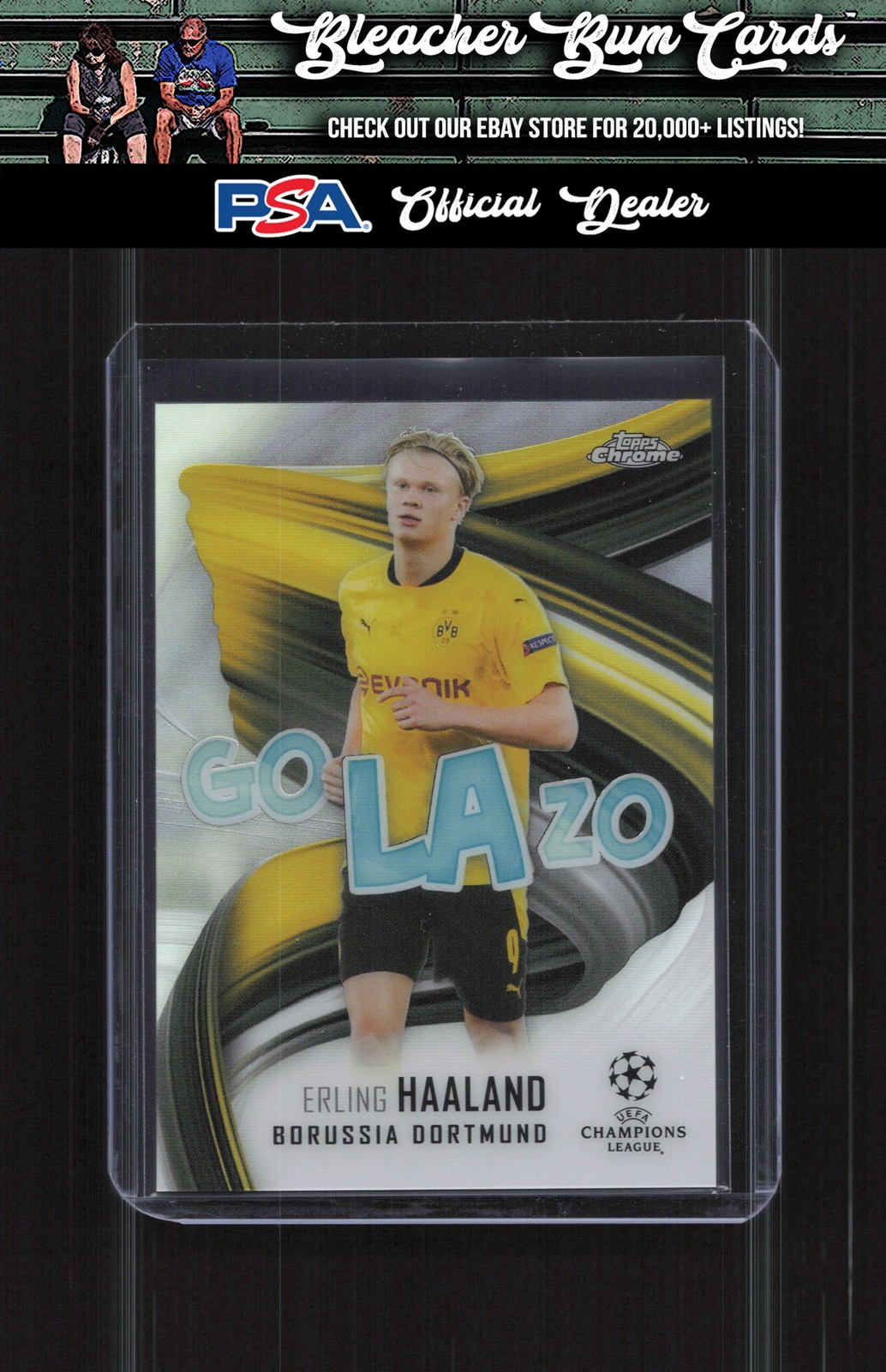 2020-21 Topps Chrome UEFA Champions League GOL-EH Erling Haaland Golazo