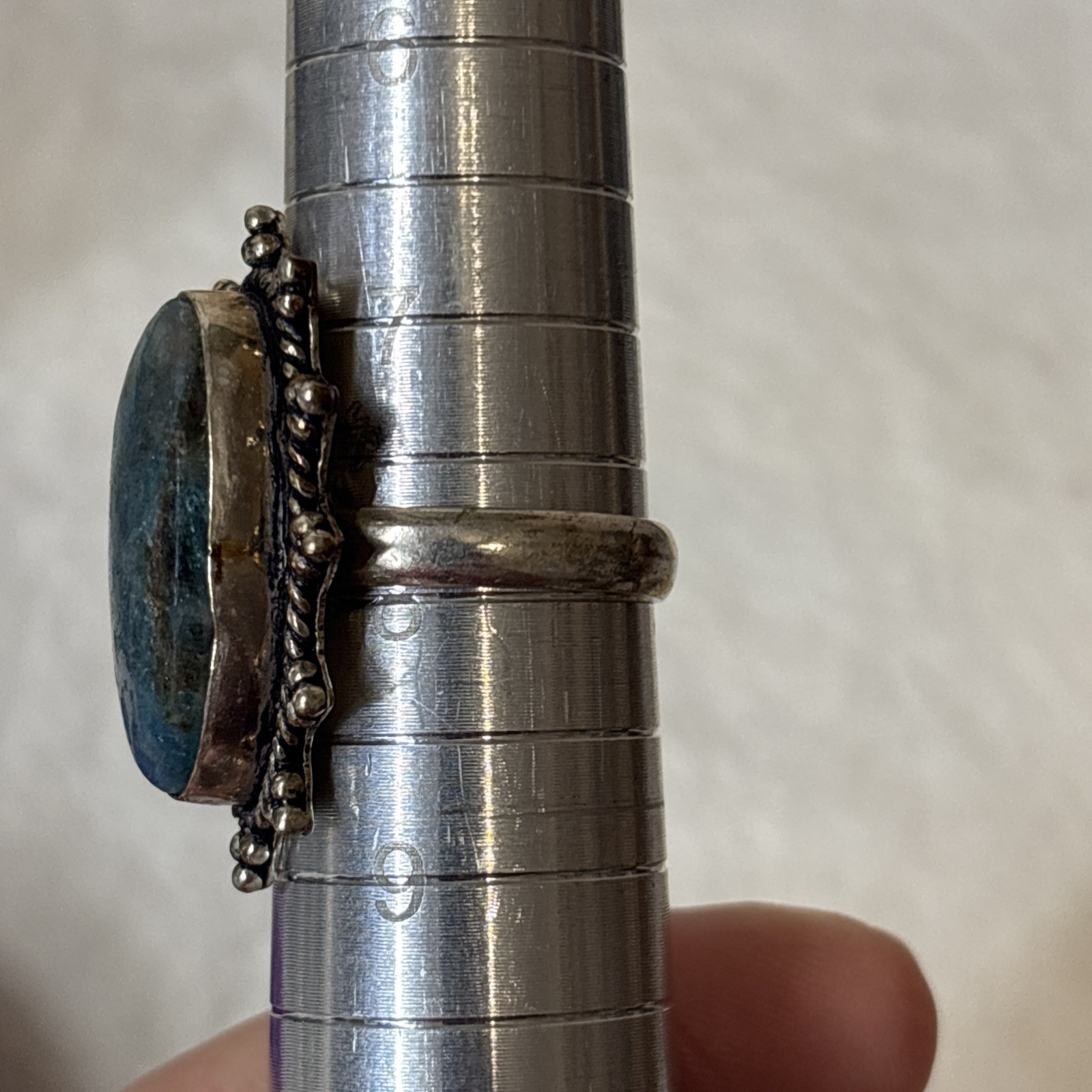 Genuine Apatite Gemstone Ring - image 5