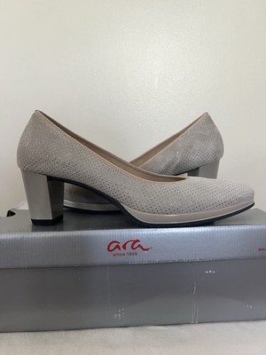 ARA Ophelia Womens Platform Heels Pumps Comfort Sz 6 Suede Beige Wedding Party