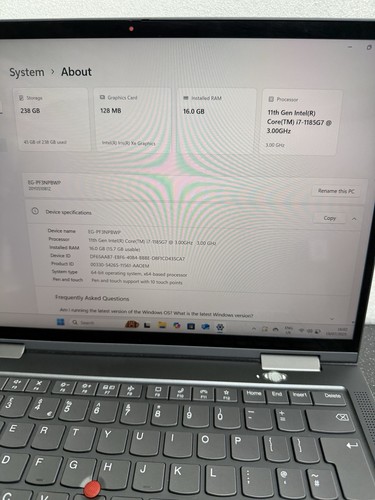 Lenovo Laptop ThinkPad X1 Yoga Gen 6 i7-1185G7 16GB/256SSD 14" Touch Screen - Afbeelding 5 van 17