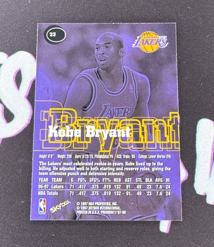 1997-98 SkyBox Premium #23 Kobe Bryant Los Angeles Lakers gg - Foto 2 di 2