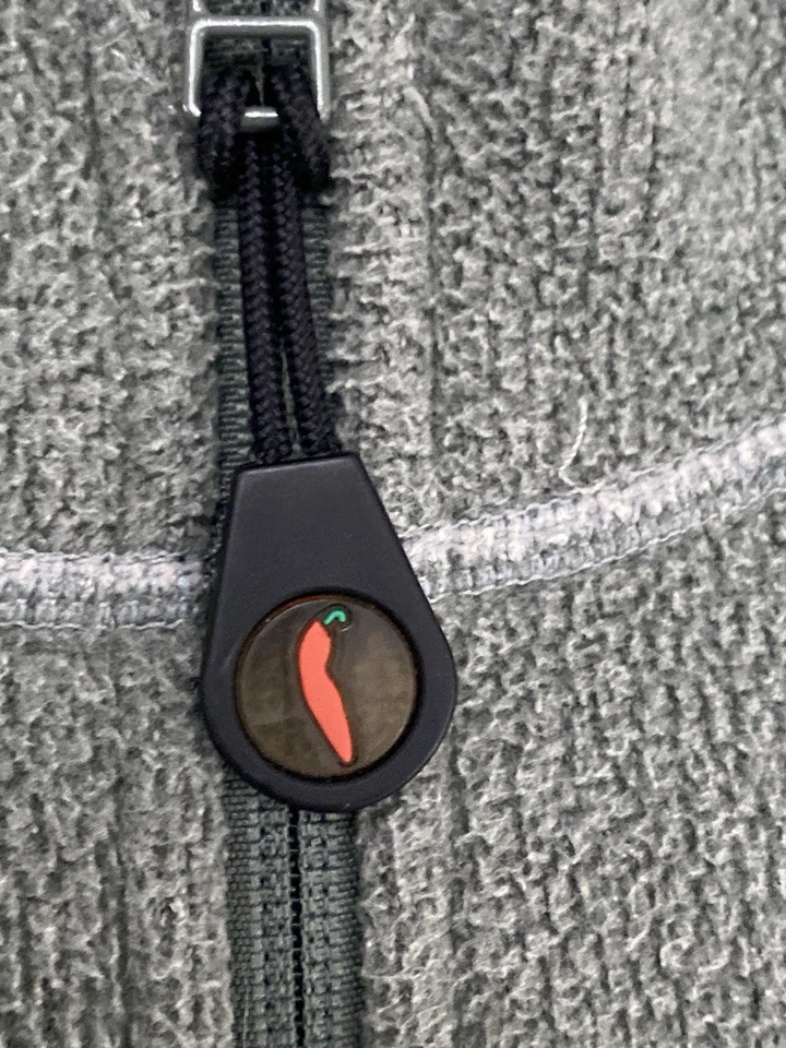 Hot Chillys Para Hombre Sudadera con Capucha Cremallera Completa Chaqueta Polar Verde Mediana Hecha en EE. UU. Foto 4 de 4