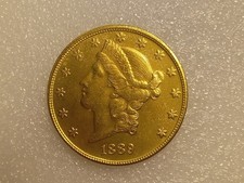 US 1889-CC Golden $20 Liberty Double Eagle. Exonumía Fantasy Token.