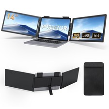 Laptop Screen Extender, 14 FHD 1080P Triple Portable Monitor for Laptop wit...
