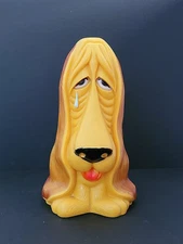Basset Hound 11" My Toy 1971 W/ Plug Crying Sad Tear Puppy Dog Coin Piggy Bank