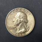 Washington Silver Quarter US 25C - 90% Silver 1960 D