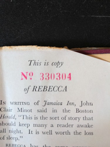 Daphne du Maurier – Rebecca – HC/DJ – 1939 printing - Bild 5 von 10