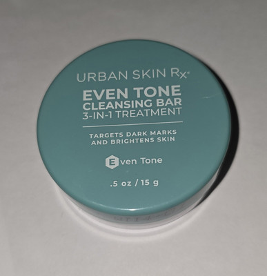 Urban Skin Rx Even Tone Cleansing Bar Travel Size 3-in-1 Treatment New .5 OZ