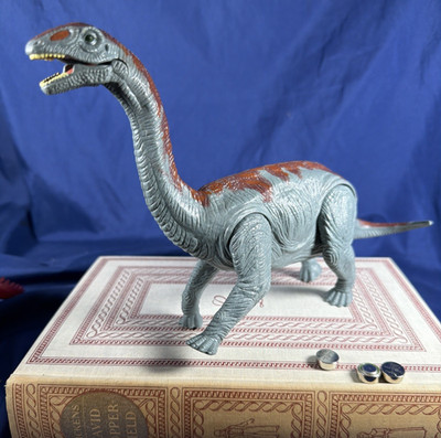 Kid Galaxy Brontosaurus Dinosaur Toy Light Up Eyes & Roaring Sounds Tested