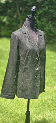 Leinen Blazer von Isda & Co. groß schwarz