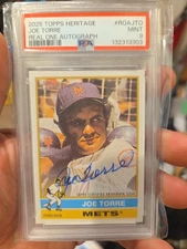 JOE TORRE 2025 TOPPS HERITAGE #ROA-JTO REAL ONE AUTOGRAPH AUTO METS