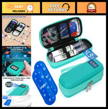 Insulated EVA Cooler Case for Injector Pens, TSA Approved Ice Packs, Temp Displa