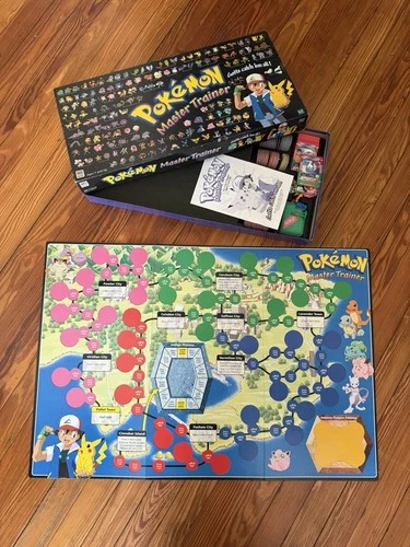 Pokemon Master Trainer Board Game Vintage Hasbro 1999 Rare Nice