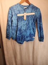 Cat Jack 100 Cotton 2 Piece Boys Blue Tye Dye Jogger Set Size Med New