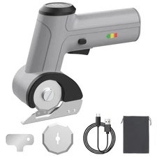 Cordless Electric Scissors 4V Rechargeable Cutter for Cardboard, Carpets & Leath