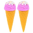 2Pcs PVC Ice Cream Display Props Assorted Color for Ice Cream Shop Window Decor