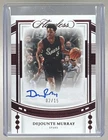Dejounte Murray 2022 Panini Flawless #DGS-DJM Ruby Draft Gem Auto 2/15